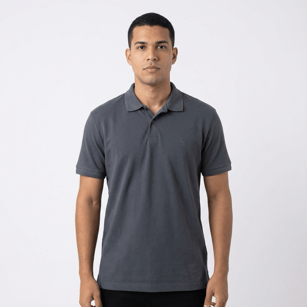Polo Basic Visc - Cinza Chumbo